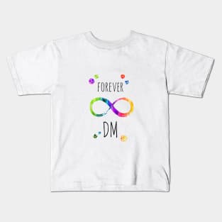 Forever DM - rainbow & black - LGBTQ+ ttrpg dice Kids T-Shirt